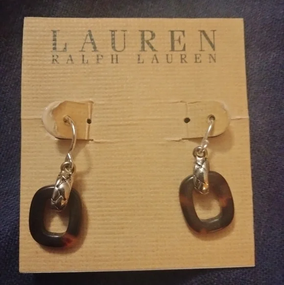 3 for💲25🌟silver-tone & tortoiseshell style pierced earrings RALPH LAUREN Prep - Picture 1 of 5